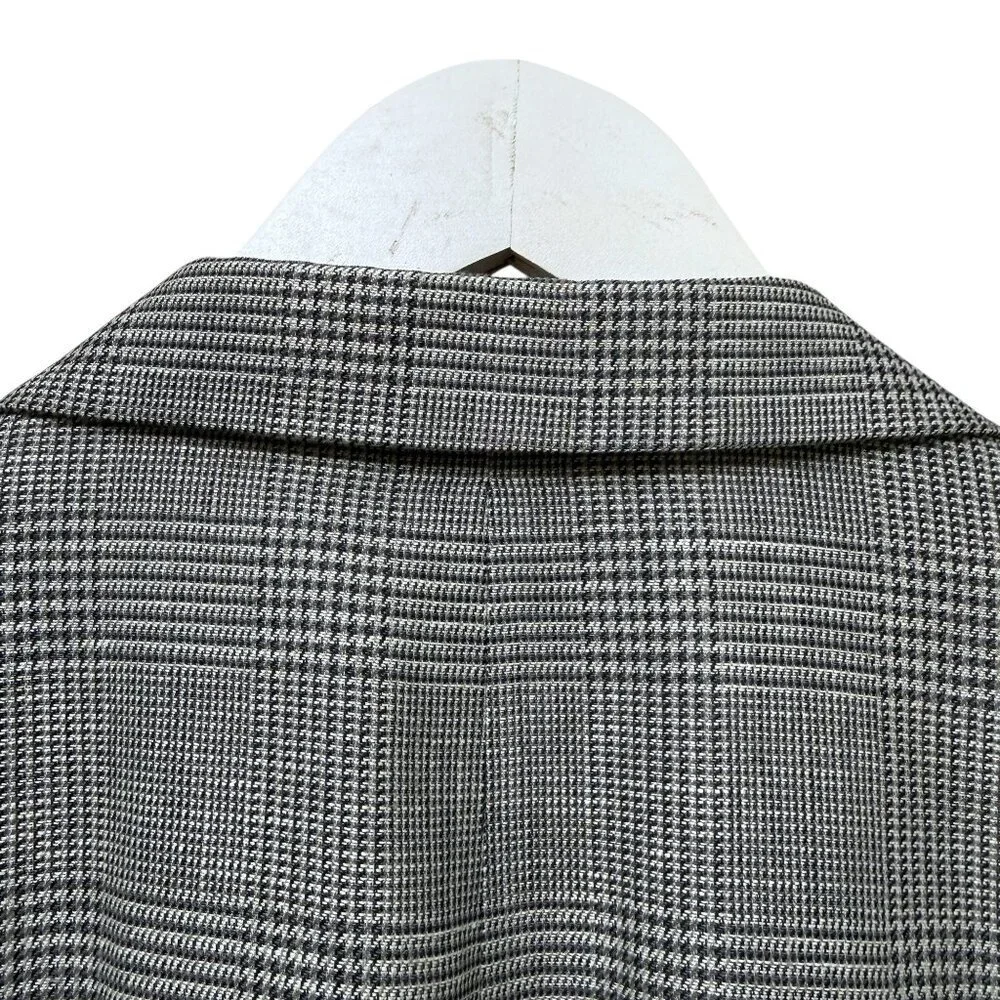 JOS. A. BANK Mens Sport Coat 41R Gray Glen Plaid Linen Wool Jacket Blazer